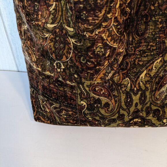 VTG Handmade Velour Should Bag / Tote Paisley EUC - Picture 8 of 10